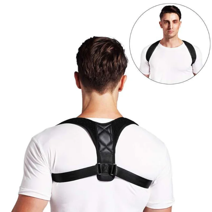 

Approved Adjustable Universal Upper Clavicle magnetic smart Back Support Posture Corrector inteligent belt brace trimmer, Black