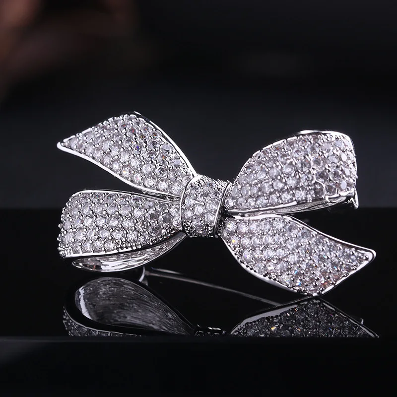 New Style 925 Silver Bow Brooch For Women - Buy Bow Brooch,Silver ...