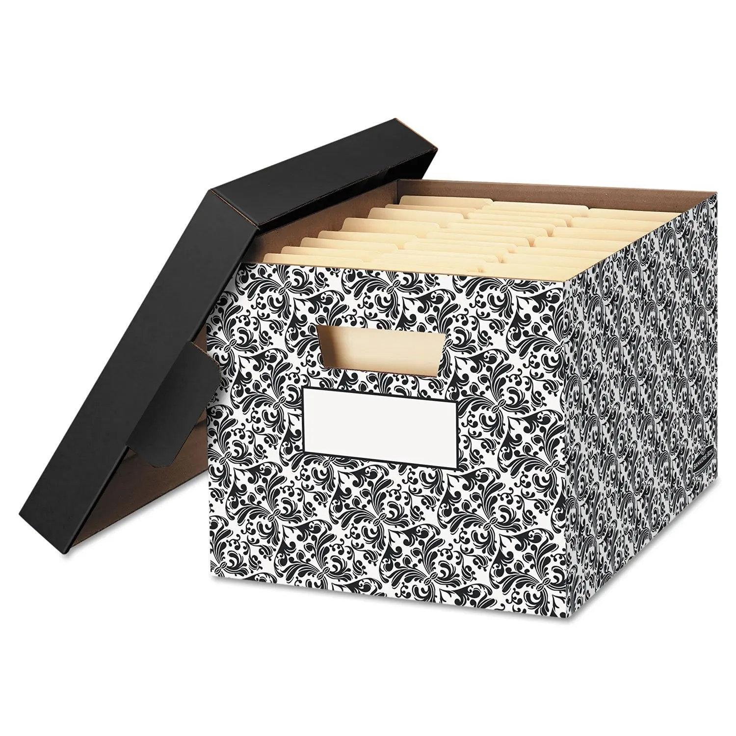 White Decorative Bo Find Deals On Get Quotations Bankers Box Stor File Decorative Medium Duty Storage Bo Letter Black