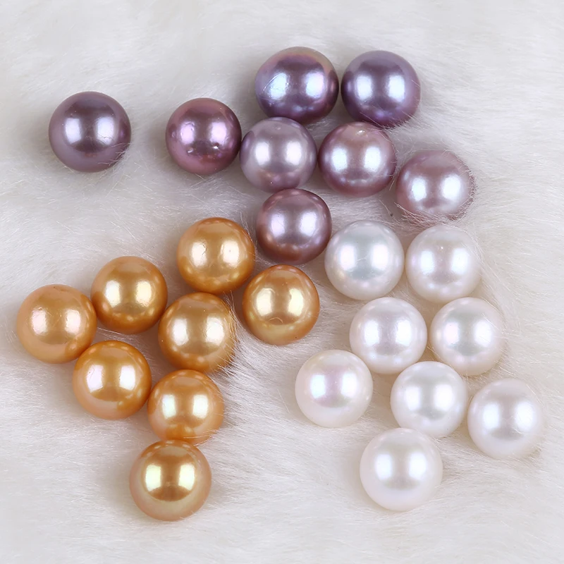 

Natural purple color nice quality loose round Edison freshwater Pearl