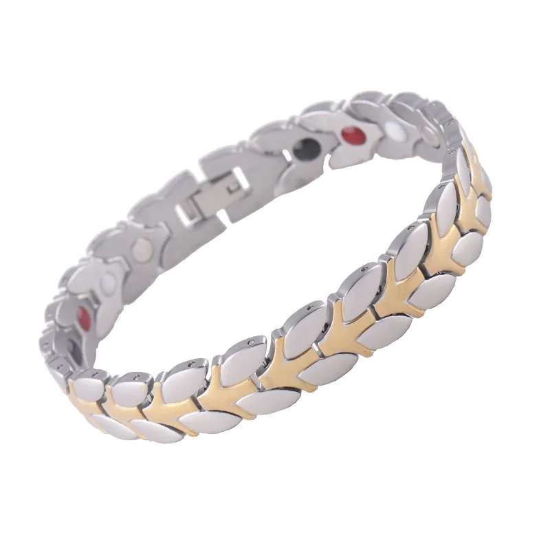 

Two Tone Good Stainless Steel Health Bracelet, Silver&gold