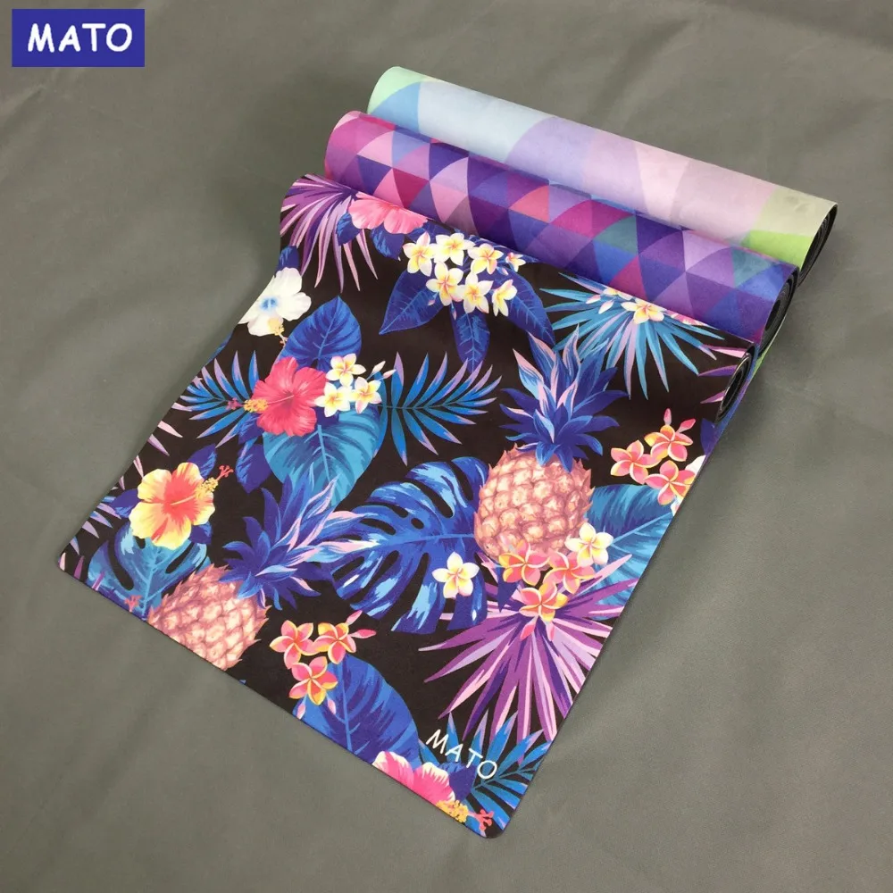 Natural Rubber Mat Yoga 5mm Thick Black Rubber Back And Microfiber