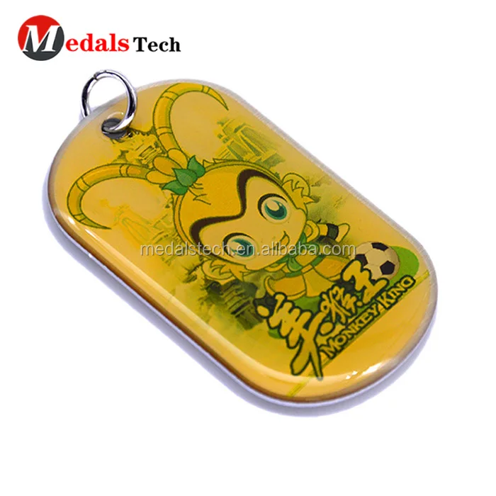 Factory price custom logo metal charm gift dog tag with comb