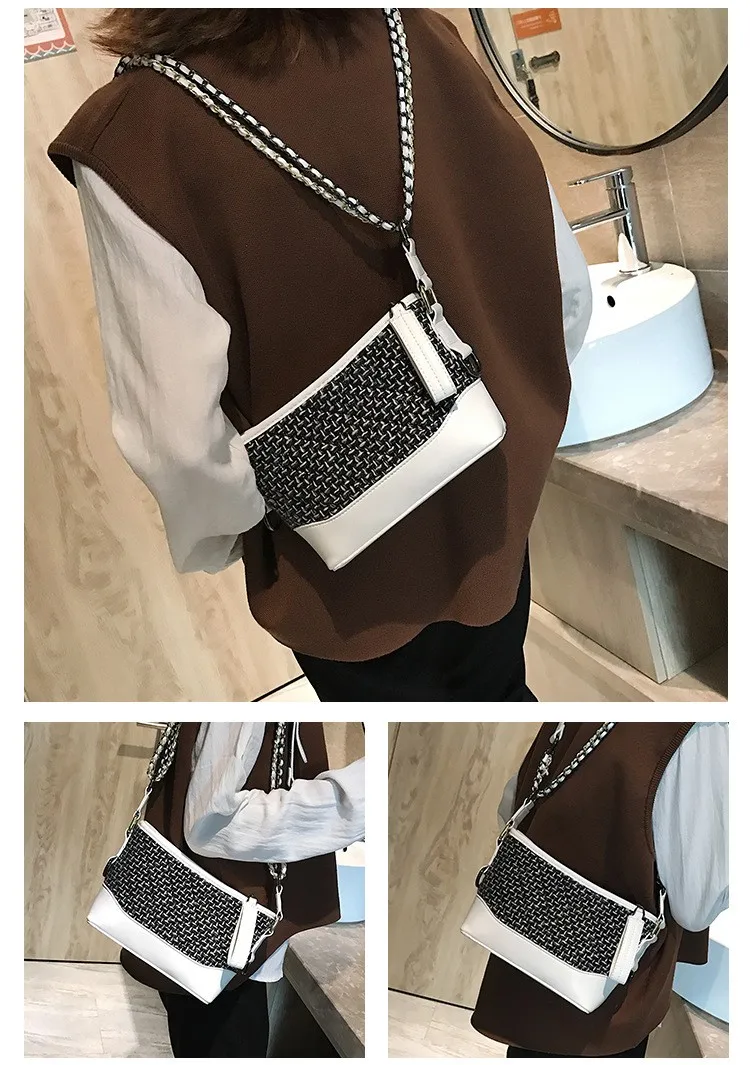 hot shot chain crossbody bag in white