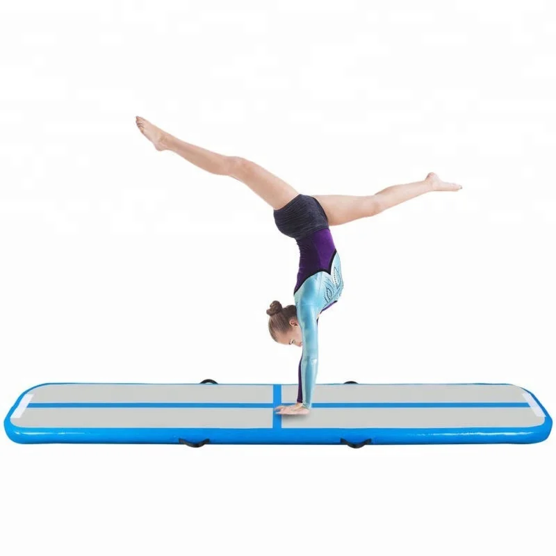 

China New Arrival Hot Sale 3m 5m 6m 8m 10m 12m Gymnastics gym tumble air tracks mat for home, Blue