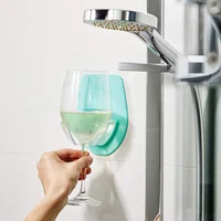 

Plastic Shower Wine Glass Holder Hanger