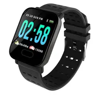 

2019 amazon best seller gift colorful screen BT 4.0 blood pressure heart rate fitness sport oem A6 smart watch smart bracelet