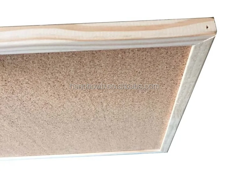 Customized design office school wooden frame cork sheet, massage bulletin cork board