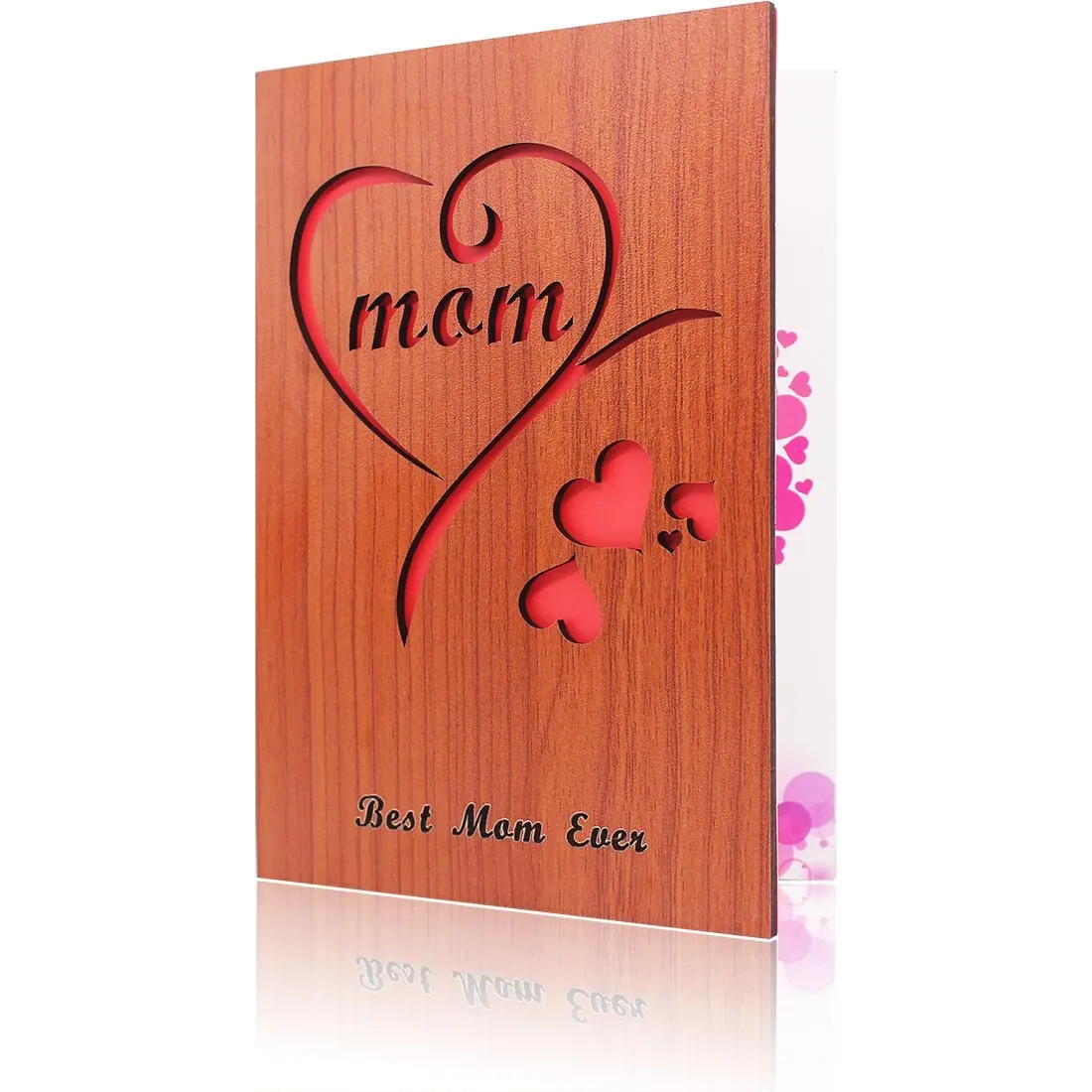 Wood mom. Best mom Card. Mother Woods.