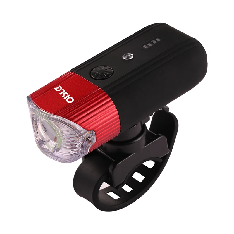 

OISLE Professional USB Rechargeable Bicycle Flashlight LED 800 Lumen Bike Light Waterproof, Black, red, silver