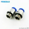 G thread straight union pneumatic one touch tube fitting quick connectors