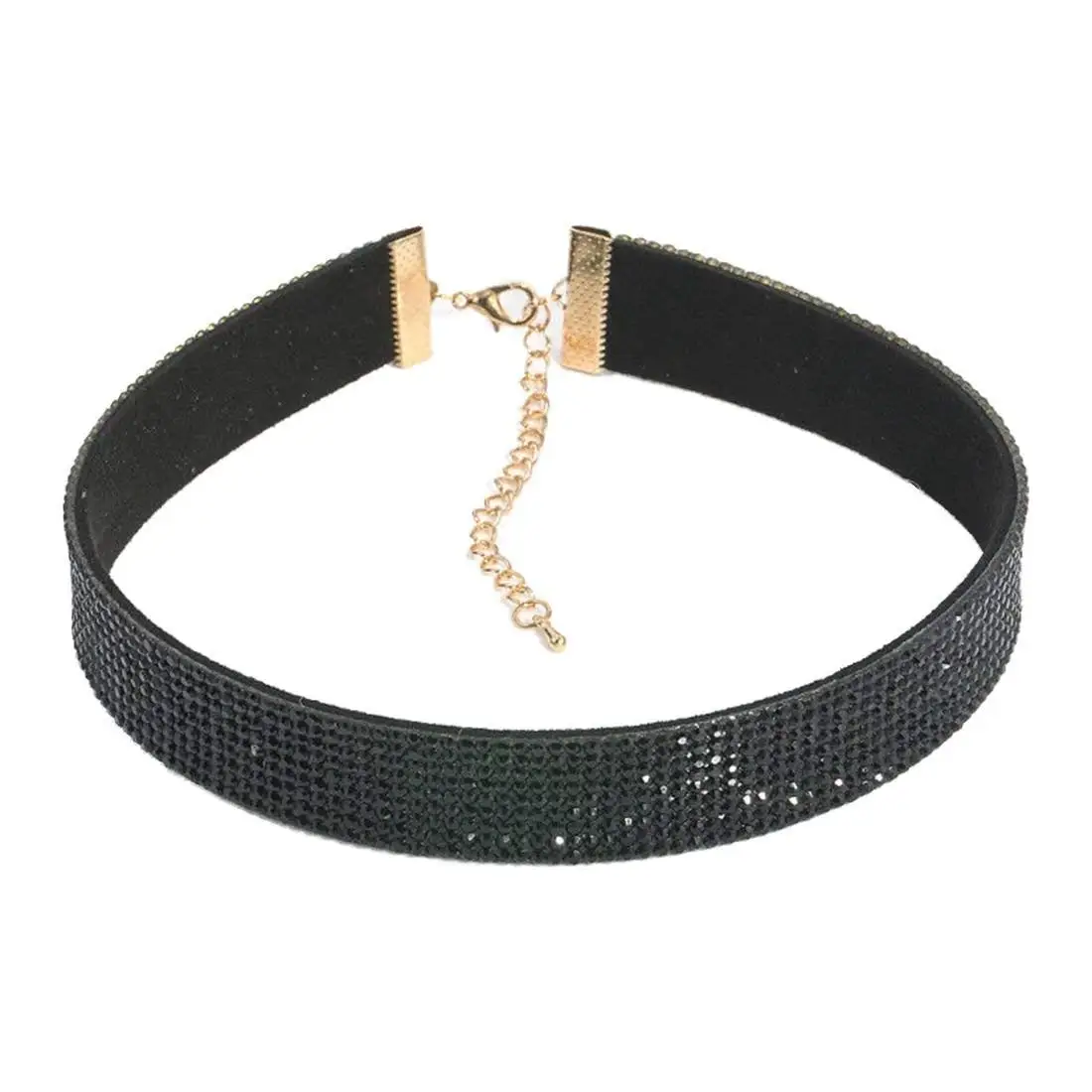 black choker with diamonds