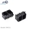 RJ12 double Modular Jack telephone adapter 6P6C 623PCB/telephone plug/ jack/ adapter