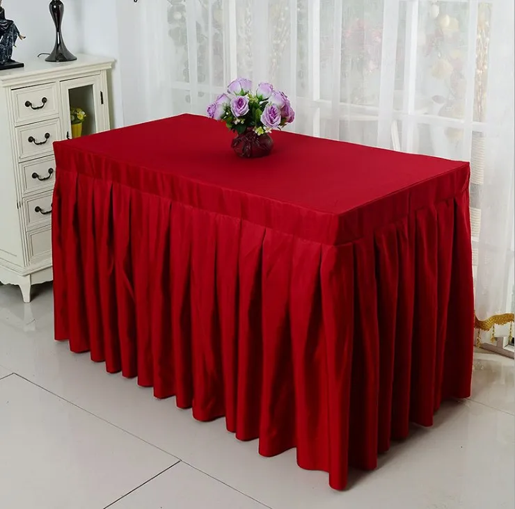 Manufacturer Wholesale Conference Table Cloth Wedding Banquet Pleated