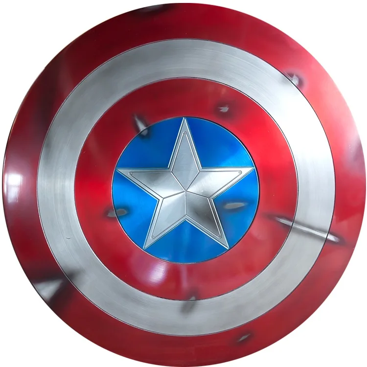 

Metal Made Props Perfect Version 1:1 America Shield Cosplay Battle Damage Version Accept Do Drop Shipping