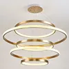 Postmodern minimalist ring chandelier led villa living room lamp personality creative ring design bedroom dining room lamp