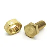 Solid brass bolt and nut set nut M5-M16 hexagonal bolt assembly