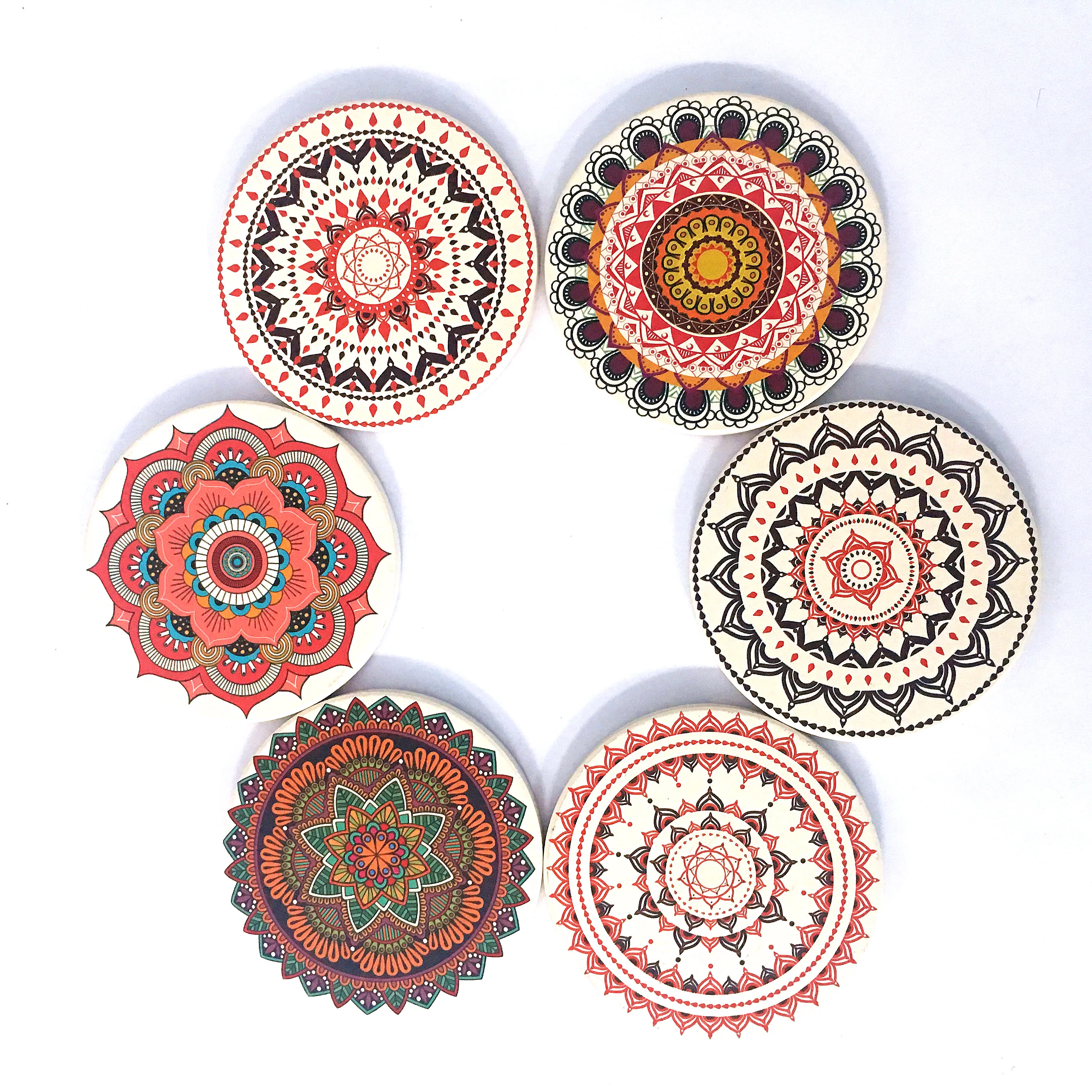 

Customized Round Shape Office Coffee luxurious wedding gift ceramics coaster Set