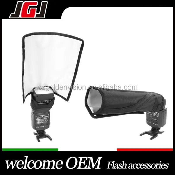 JGJ 2016 Foldable Speedlight Reflector Flash Softbox Diffuser Bender for YONGNUO 568EXII 580EX SB900 Nikon SB-800, SB-600 Sigma