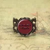 Stranger things ring fan letters on the wall glass Photo Cabochon ring
