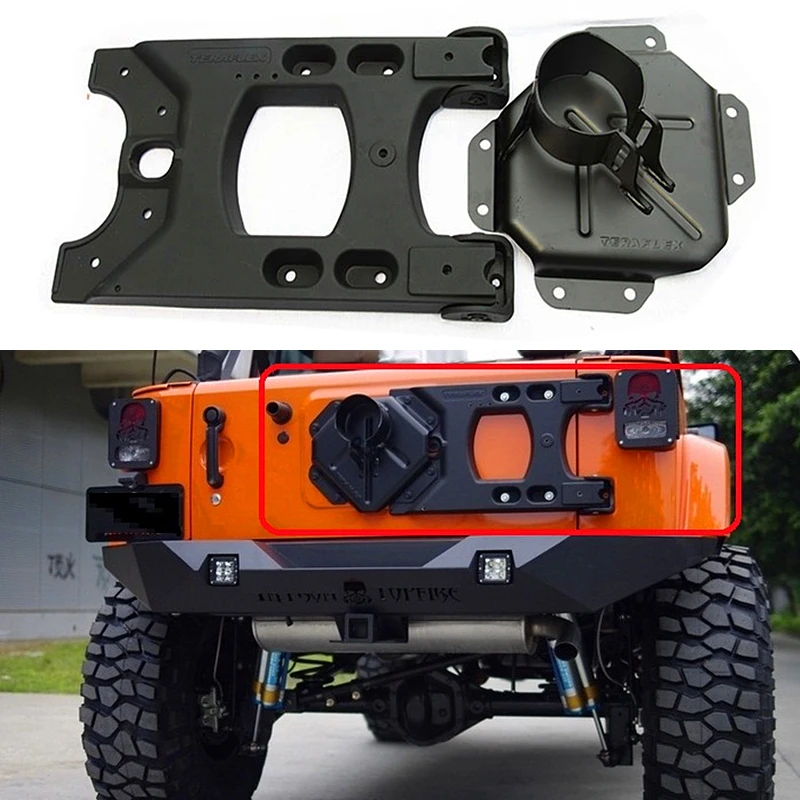 Rear Bumper Steel Heavy Duty Hinged Tire Carrier for 2007
