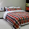 Warp cotton//weft linen woven bed bag//Warp cotton/weft linen woven bed cover//Bedding Set