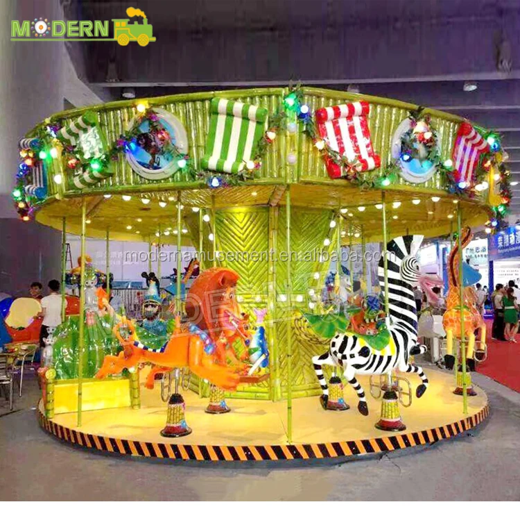 Amusement outdoor playground attractions merry go rounds carousel for kids and adults