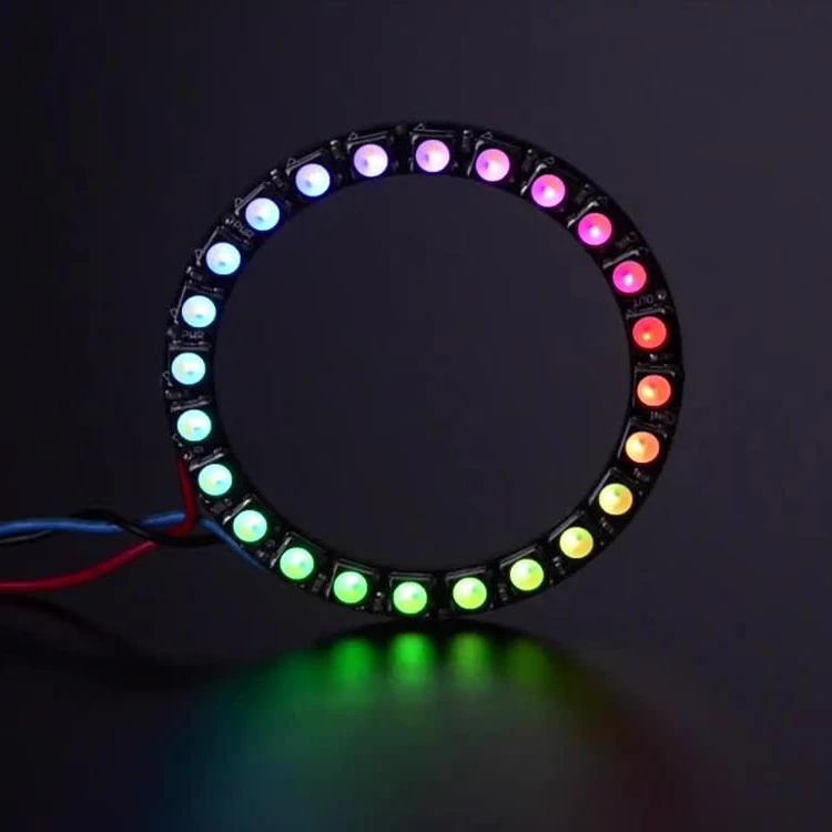 sk6812 ws2812b led ring 24leds 7.2w 5050 DC5v digital led circle ring full color rgb rgbw