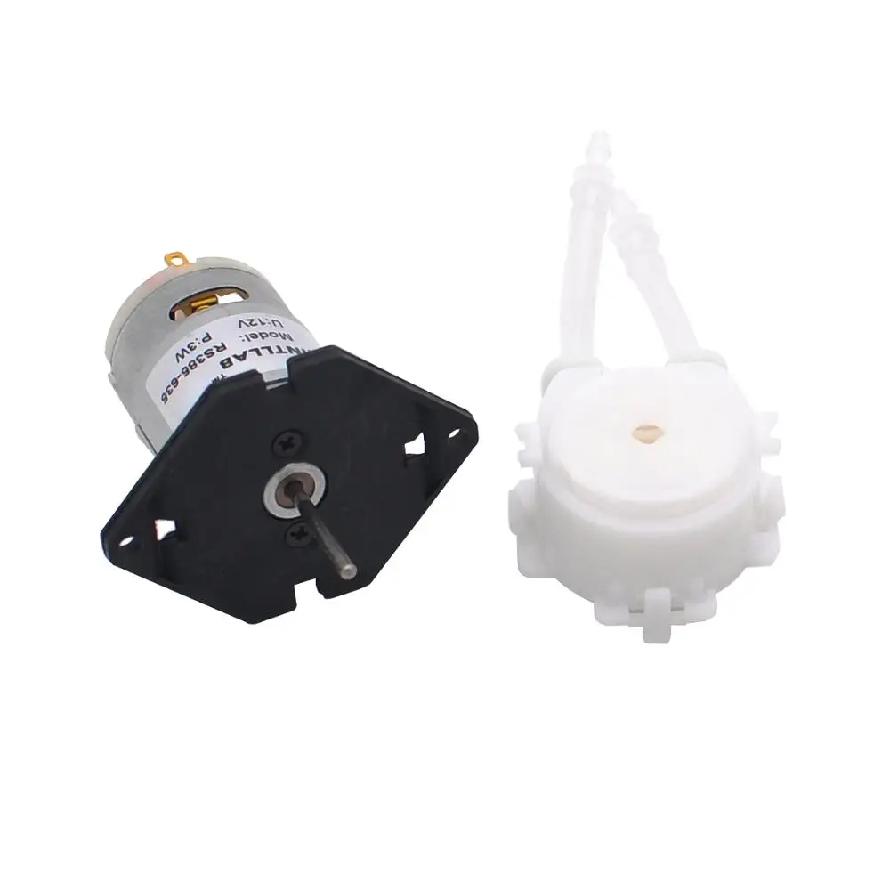 
INTLLAB 12V DC DIY Peristaltic Liquid Pump Dosing Pump 5 ~ 40ml/min for Aquarium Water Lab Analytical 