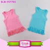 Brand clothing casual tassel vest Tops Shirt custom Print Cotton Sleeveless girl fringe tops