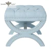 Brand name furniture supplier factory OEM ODM French style sofa set upholstered stool