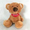 Custom LOGO Mini 12cm Brown Koala Bear Plush Soft Toy With Bandana Wholesale Cute Stuffed Plush Koala Bear Keychain