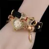 Wholesale Wrap Watch PU Leather zinc alloy dial & Glass Chinese movement Bowknot 662636