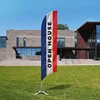 Digital Printing 110g Knitted Polyester Open House Custom Feather Flags for Promotion