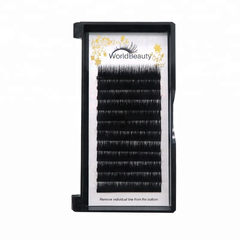 

Worldbeauty One Second Fan Eyelash Extensions Blooming Easy Fan Lashes, Matte black