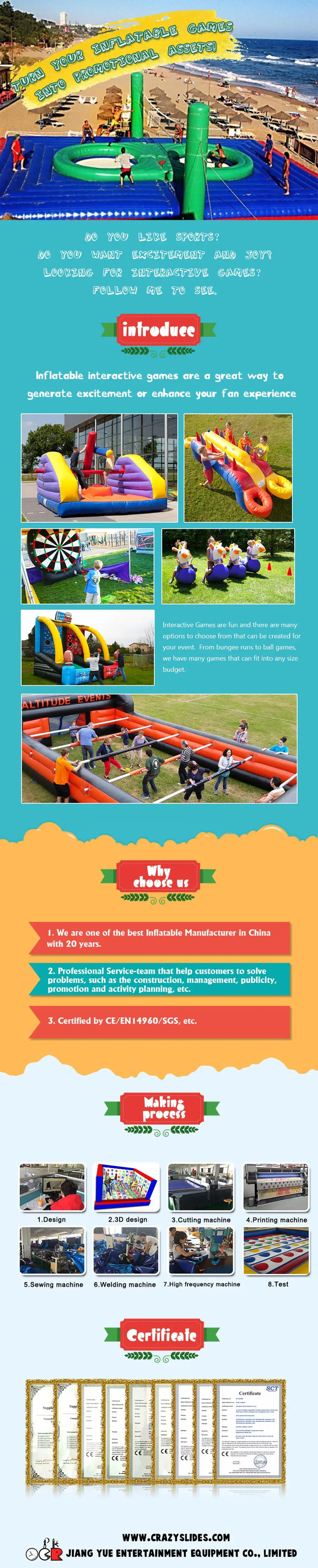 Cheap inflatable cushion mat , inflatable obstacle games