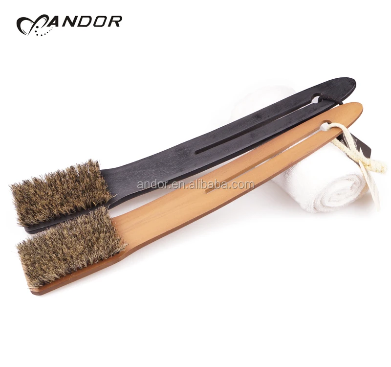 2019popular Fashion Japanese Long Wooden Handle Body Shower Brush Bath