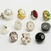 OEM pearl rhinestone lines pattern ABS epoxy plastic sewing shank button