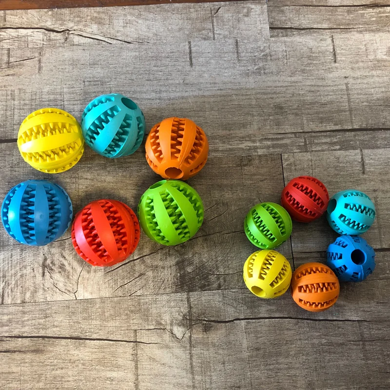 Hot Sell Rubber Pet Dog Chew Teething Ball Rubber Dog Toys Supplier