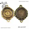 Bezel Setting Antique Brass Lace And Crown Jewelry Cup 25mm Fit Glass Domes Cabochons Resin Flower And Fun DIY Jewelry