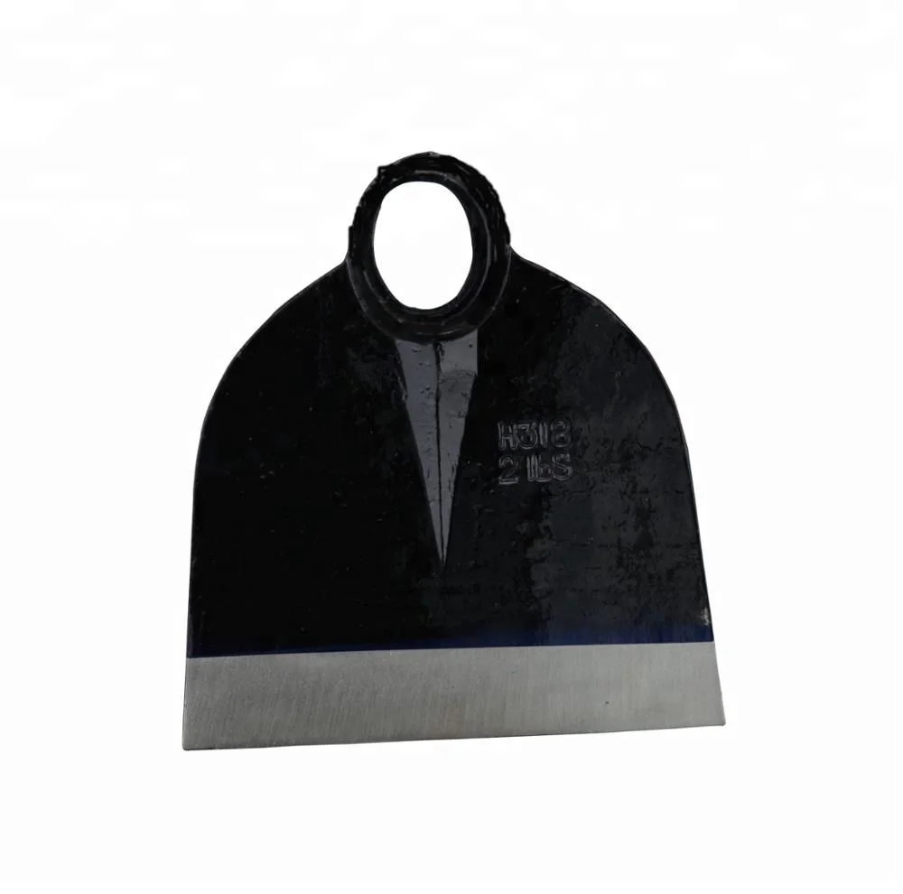 
wide weed steel digging hoe head with wooden handle 