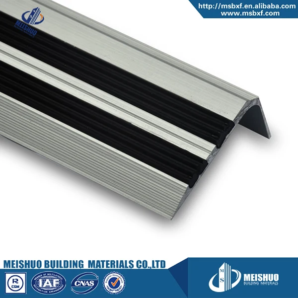 
Ramp aluminum alloy profile flexible PVC rubber filler anti slip strip for stairs 