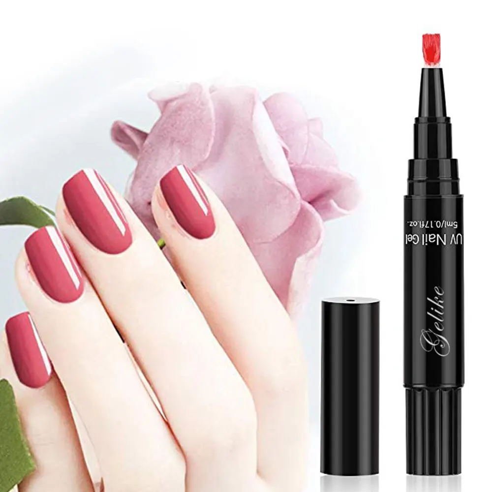 

EC low moq hot sales beauty salon design nail pen polish, 800 colors one step gel pen
