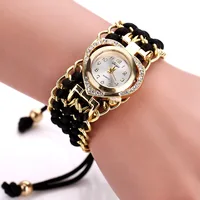 

China Watch Factory 3 Circles Wrap Bracelet Wrist Watch Women Fancy Hand Watch for Girls LNW006