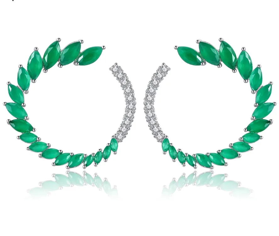 

Wholesale New Arrival Fashion Acrylic Crystal High-quality Shinning Diamond Viridian Acrylic Diamond Earrings, Green