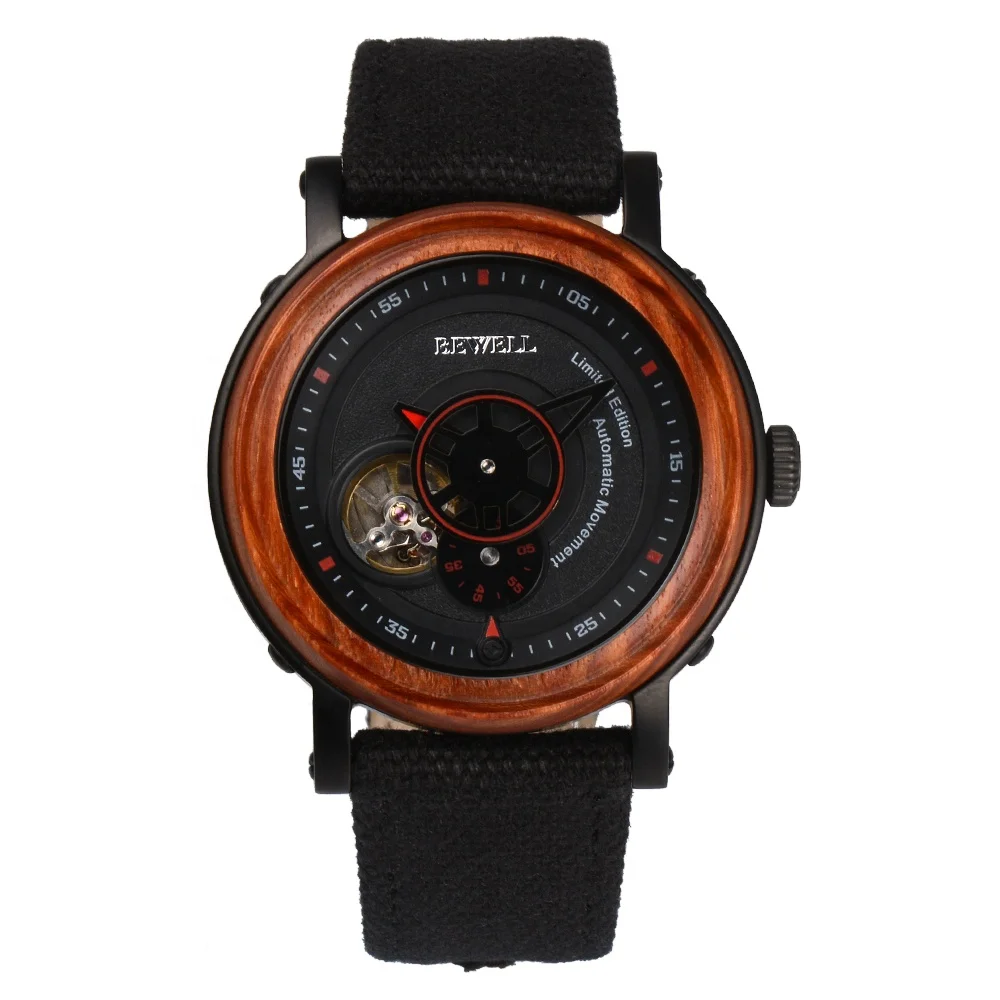 

Wholesale factory Retro Style Classical Waterproof Automatic Chronograph Men's Wood Watch