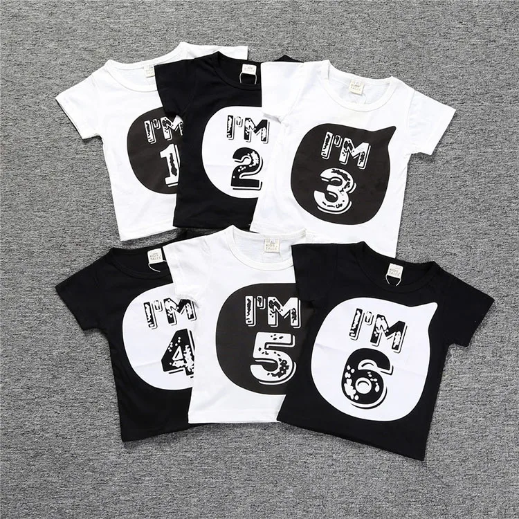 

Baby Boy Girl T-shirts for Children Clothing Summer Brand Clothes Little Baby Outfits Kids Tee Shirt Tops, As pictures