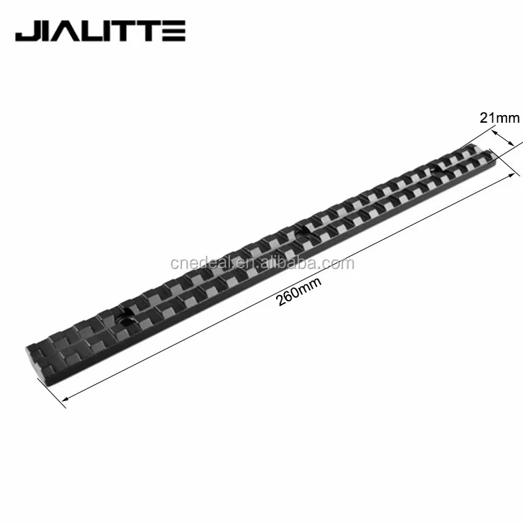 

Jialitte J043 Tactical 10 Inch Scope Rail Base 25 Slots Weaver Picatinny Rail Mount, Black