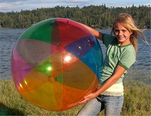 48英寸 12 面板彩虹 pvc 充气大沙滩球