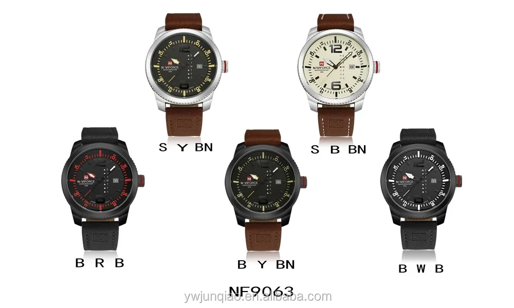 
2016 Watches Men Leather Wrist Military Men Quartz Hour Date Clock Man Casual Sports Watch Brand NAVIFORCE Relogio Masculino NEW 